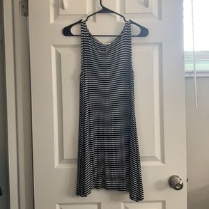 Black and white striped dress